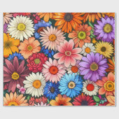 Papier Cadeau Petites fleurs mignonnes (Plat)