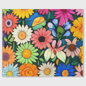 Papier Cadeau Petites fleurs mignonnes (Plat)
