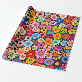 Papier Cadeau Petites fleurs mignonnes