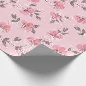 Papier Cadeau Petites Fleurs Roses (Coin)