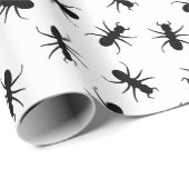 Papier Cadeau Petites fourmis noires (Coin rond)