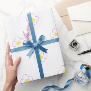 Papier Cadeau Petites Marguerites.