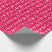 Papier Cadeau Petites questions rose blanche (Coin)