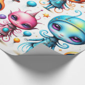 Papier Cadeau Petits Aliens mignons (Coin)