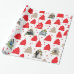 Papier Cadeau Petits arbres de Noël Emballage photo personnalisé<br><div class="desc">Beaucoup de petits arbres de Noël se sentent festifs et de montrer vos photos avec un message cadeau joyeux faisant de ce papier d'emballage de vacances une sorte de quelque chose que vos amis et votre famille adoreront recevoir. Photographie � Shanna Russell Photographie,  San Antonio TX</div>