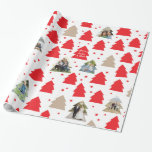 Papier Cadeau Petits arbres de Noël Emballage photo personnalisé<br><div class="desc">Beaucoup de petits arbres de Noël se sentent festifs et de montrer vos photos avec un message cadeau joyeux faisant de ce papier d'emballage de vacances une sorte de quelque chose que vos amis et votre famille adoreront recevoir. Photographie � Shanna Russell Photographie,  San Antonio TX</div>