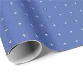 Papier Cadeau Petits avions en bleu (Coin rond)