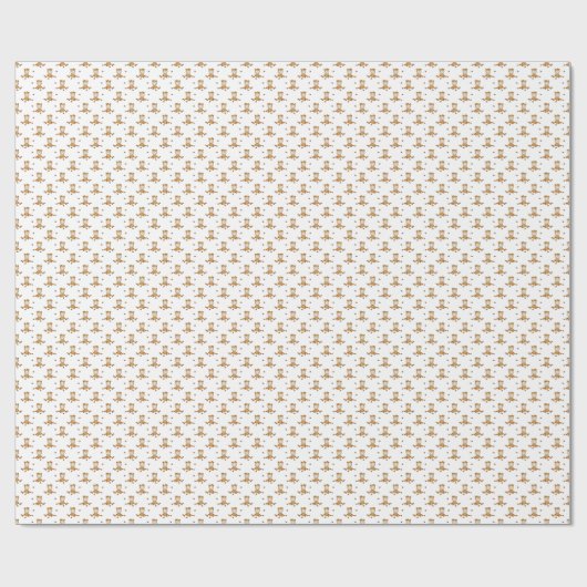 Papier Cadeau Petits bébés d'automne en Feuille en chute (Plat)