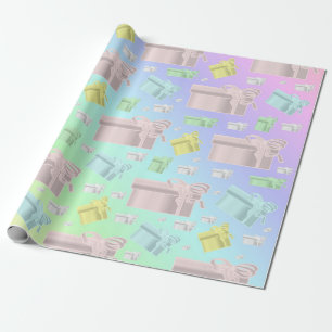 Papier Cadeau petits, boîtes, pastel, couleurs, anniversaire, ca