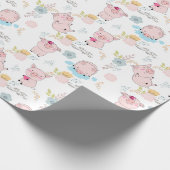 Papier Cadeau Petits cochons mignons (Coin)