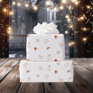 Papier Cadeau Petits cookies de Noël Motif sans couture Plus b