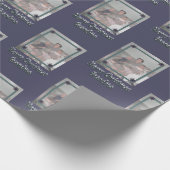 Papier Cadeau Petits-enfants Photo Joyeux Noël Grand-mère pourpr (Coin)