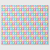 Papier Cadeau Petits Fantômes colorés (Plat)