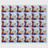 Papier Cadeau Petits garçons, escargots et Chiens de marionnette (Plat)