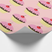 Papier Cadeau Petits gâteaux roses (Coin)