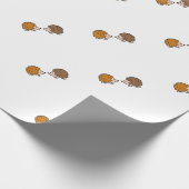 Papier Cadeau Petits hérissons tirés par la main mignons dans (Coin)