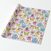 Papier Cadeau Petits Monstres Heureux (Déroulé)