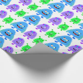 Papier Cadeau Petits monstres mignons (Coin)