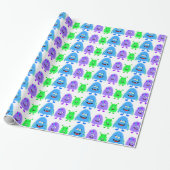 Papier Cadeau Petits monstres mignons (Déroulé)