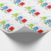 Papier Cadeau Petits monstres ridicules (Coin)