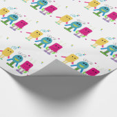 Papier Cadeau Petits monstres ridicules (Coin)