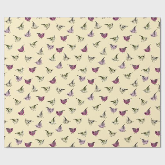 Papier Cadeau Petits oiseaux (Plat)