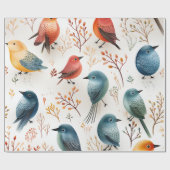 Papier Cadeau Petits oiseaux (Plat)