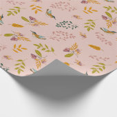 Papier Cadeau Petits oiseaux au printemps (Coin)