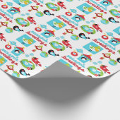 Papier Cadeau Petits oiseaux Noël Joyeuses Fêtes (Coin)