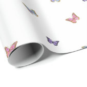 Papier Cadeau petits papillons (Coin rond)