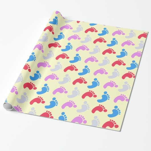 Papier Cadeau Petits Pas (Déroulé)