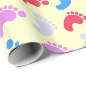 Papier Cadeau Petits Pas (Coin rond)