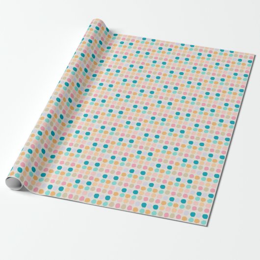 Papier Cadeau Petits Points Pastel (Déroulé)