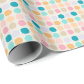 Papier Cadeau Petits Points Pastel (Coin rond)