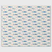 Papier Cadeau Petits poissons (Plat)