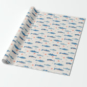 Papier Cadeau Petits poissons (Déroulé)