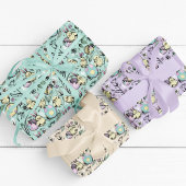 Papier Cadeau Petits poussins de Pâques et oreilles de lapin, oe