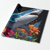 Papier Cadeau Petits requins (Déroulé)