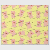 Papier Cadeau Peu de Piggies partout (Plat)