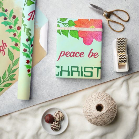 PAPIER CADEAU PEUT-ÊTRE QUE LA PAIX SOIT VOTRE CADEAU À NOËL (Artisanat)