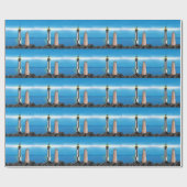 Papier Cadeau Phare de Cape Henry la nuit (Plat)