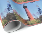 Papier Cadeau Phare de Currituck (Coin rond)