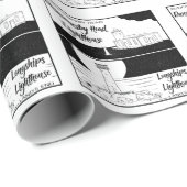 Papier Cadeau Phare de Land's End John o'groats (Coin rond)