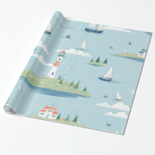Papier Cadeau Phare Nautique