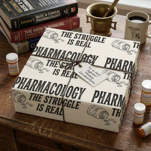 Papier Cadeau Pharmacologie Le Combat Est Réel Drôle Pharmacie