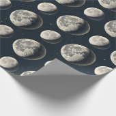 Papier Cadeau Phase Lunaire Céleste (3) (Coin)