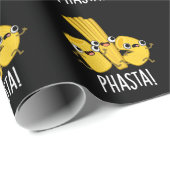 Papier Cadeau Phasta Funny Pâte rapide Pun Dark BG (Coin rond)