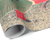 Papier Cadeau Phéasant d'or dans la neige par Ito Jakuchu (Coin rond)