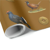 Papier Cadeau Pheasant, Grouse, Partridge,Christmas Gift wrap (Coin rond)