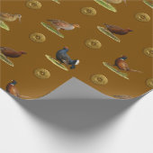 Papier Cadeau Pheasant, Grouse, Partridge,Christmas Gift wrap (Coin)